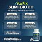 Probiotic & Prebiotic SlimBiotic Synbiotic – 40 Billion CFU with MAKTREK® Bi-Pass Tech, Helps Gut Health & Digestion, Regularity, Bloat, Immune & Weight Loss For Women and Men, (60 Ct) Gluten Free