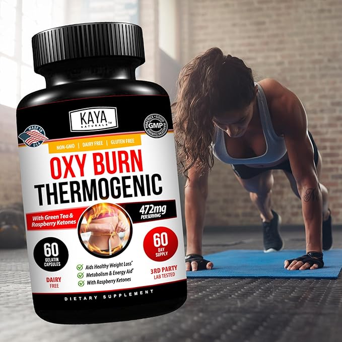 Kaya Naturals Supreme Fat Burner - Weight Loss Pills Women & Men - Appetite Suppressant Supplement - Powerful Thermogenic Diet Pills - Natural Energy Boost Oxy Burn 60 Count