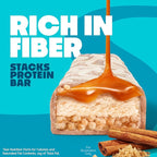 Quest Nutrition Stacks Protein Bars, Cinnamon Brown Sugar, 20g Protein, 2g Net Carbs, 1g Sugar, High Fiber, Low Sugar, Gluten Free, 12 Count