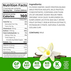 Orgain 30g High Protein Shake, Dairy Isolate Milk Protein, Vanilla Bean, 5g BCAAs, 1g Sugar per Serving, Meal Replacement, Ready to Drink, Keto Friendly, Gluten-Free, 11 Fl Oz, 12 Bottles
