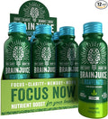 BrainJuice Decaf Brain Support Shot, Gluten Free Supplement Shots for Energy & Focus, Healthy Drinks with Alpha GPC, Vitamin B & Decaffeinated Green Tea Leaf, Classic, 2.5 fl oz, 12 Pack