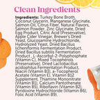 Dog Multivitamin Supplement with Salmon Oil for Dogs - Allergy Itch Relief, Digestion, Skin & Coat Health, Liquid Supplement - Dog Food Topper Bone Broth with Prebiotics (12 oz)