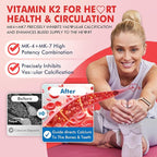 Vitamin K2 Gummies MK-7 200 mcg & MK-4 500 mcg for Women & Men Sugar Free, Perfect 2-IN-1 Full Spectrum Vitamin K2 Supplement for Bone, Promotes Calcium Absorption, Brain, Teeth, Immune, Pack of 2