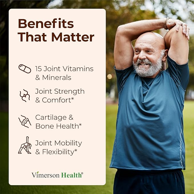 Glucosamine Chondroitin MSM Supplement – Advanced Joint Supplements for Men and Women w/Glucosamine Sulfate 1000mg, Chondroitin Sulfate & MSM, Vitamin B12 and More for Joint Health – FSA Eligible