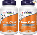 Now Supplements, True Calm, with Magnesium, GABA, B Vitamins & More, 90 Veg Capsules, (Pack of 2)