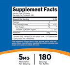 Nutricost Melatonin 5mg, 180 Gummies, Strawberry Flavored - Gluten Free, Non-GMO, No Corn Syrup