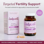 Ladywell Fertility + Egg Health | Fertility Support | Ovarian Health, Egg Quality, Ovulation & Conception Wellness Support | CoQ10, Folate + Key Ingredients | Science-Backed Women’s Supplement, 60 Ct