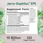Jarrow Formulas Jarro-Dophilus EPS Probiotics 10 Billion CFU for Intestinal Tract Support, Probiotic Supplement for Gut Health for Women and Men, 120 Veggie Capsules, Up to a 60 Day Supply,Pack of 12