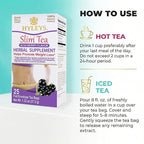 HYLEYS Slim Tea Acai Berry Flavor - Weight Loss Herbal Supplement Cleanse and Detox - 25 Tea Bags (1 Pack)