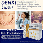 Pro Mix Kefir Probiotic Supplement with 12 Strains + Prebiotics for Gut & Immune Health | Travel-Friendly Powder Packs (30ct).