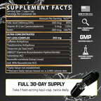 Lipo-6 Black Hers Ultra Concentrate | Weight Loss Pills for Women | Fat Burner, Appetite Suppressant, Metabolism Booster for Weight Loss + Hair, Skin, & Nails Support | 60 Diet Pills