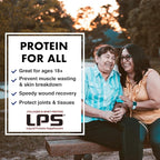 Nutritional Designs LPS Liquid Collagen & Whey Protein Supplement - Non-GMO Drink, Sugar-Free - Promotes Healthy Skin & Hair for Men & Women, Peach Mango, Single Serve (50 Packets)