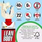 Labrada Lean Body Ready-to-Drink Vanilla Protein Shake,40g Protein,Whey Blend,0 Sugar,Gluten Free,22 Vitamins & Minerals,17 Fl Oz (Pack of 12) LABRADA