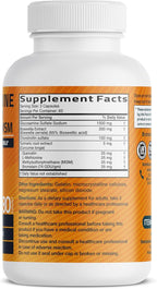 Bronson Glucosamine Chondroitin Turmeric & MSM Advanced Joint & Cartilage Formula, Supports Healthy Joints, Mobility & Cartilage - Non-GMO, 180 Capsules