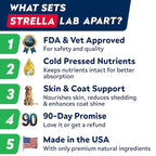 STRELLALAB Omega 3 for Dogs - (540Ct) Fish Oil Treats - Allergy & Itch Relief Skin&Coat Supplement - Dry Itchy Skin, Shedding, Hot Spots Treatment, Anti Itch - Pet Salmon Oil Chews - Chicken