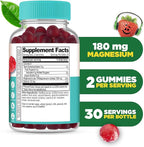 Lifeable Magnesium Citrate Gummies Sugar Free for Kids | Great Tasting Vegan Non-GMO Magnesium Citrate Supplement Gummies | Kids Magnesium Gummies for Muscle and Nerve Function | 60 Count