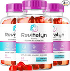 (3 Pack) Revitalyn Gummies - Revitalyn Apple Cider Vinegar Daily Formula for Skin Health, RevitalynAppleCider Gummy Premium Support Healthy All Natural Advanced Formula, 180 Gummies for 3 Months