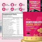 VivoNu Himalayan* Shilajit* Gummies with Ashwagandha* & Gokshura | 85+ Trace Minerals & Fulvic Acid | Organic, Micronutrient Supplement for Men & Women (Women 4000mg / 1 Bag)