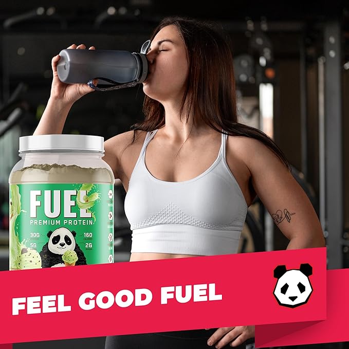 Underground Bio Labs Panda Fuel Premium Protein Whey,Hydrolyzed Collagen,Casein,Probiotics, Enzymes, Keto Friendly,Time Release, 25 Servings (2.5 Pound, Mint Chocolate Ice Cream)