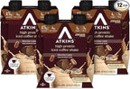 Atkins Mocha Latte Iced Coffee Flavored Protein Shake, High Protein, Low Glycemic, Low Carb and Low Sugar Shakes, Keto-Friendly, 12 Pack