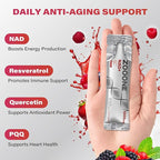 zooone NAD+ 1000mg Liquid Packets Supplement - Premium Nicotinamide Riboside & Resveratrol for Cellular Energy,Advanced NAD Booster for Men & Women (60 Pocket)