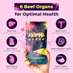 Primal Queen Female-Optimized Beef Organ Superfood Supplement – Grass-Fed, Pasture-Raised Beef Liver, Kidney, Heart, & More – Hormone Balance & Energy for Women – Pack of 2
