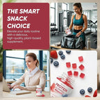 Protein Gummies,20g Protein Per Bottle, Sugar-Free, Mixed Berry Flavor, Low Calorie Vegan Protein Snack, Gluten & Soy Free, On-The-Go Nutrition,60 Gummies (red)