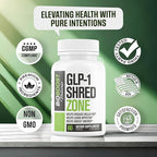 GLP-1 Shred Zone - Weight Loss Pills for Women & Men + Appetite Suppressant Support - Supports Healthy Pathways Associated with GLP-1 Activity - Fat Burner Supplement - 60 Capsules