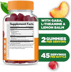 Lifeable Stress Aid Gummies for Teens | with Lemon Balm, GABA and L Theanine Supplements | Vegan Non GMO Mood Support Supplement | Great Tasing Stress Vitamins | L-Theanine for Teen | 90 Gummies