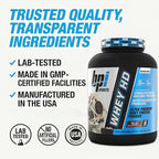 BPI Sports Whey HD Ultra Premium Protein Powder Isolate | Workout Whey Protein Powder for Men & Women for Muscle Gain | Milk Protein Concentrates | Milk and Cookies, 4.07 Pound
