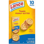 Lance Sandwich Crackers, Toasty Peanut Butter, 10 Individually Wrapped Packs, 6 Sandwiches Each