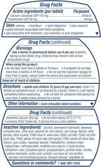 TUMS Chewy Bites Chewable Antacid Tablets with Gas Relief, Lemon & Strawberry - 28 Count
