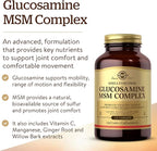 Solgar Glucosamine MSM Complex, 120 Tablets - Promotes Healthy Joints - Supports Range of Motion & Flexibility - Supports Collagen - Shellfish-Free - Gluten Free, Dairy Free, Kosher - 40 Servings