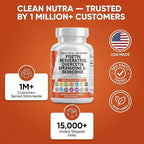 Clean Nutra Fisetin Quercetin Resveratrol Spermidine - Longevity Supplement with NAD Berberine Apigenin | Anti Aging Cellular Health Support Capsules 90 Count