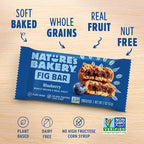 Nature's Bakery Whole Wheat Fig Bars, Blueberry, Real Fruit, Vegan, Non-GMO, Snack bar, Twin packs- 12 count
