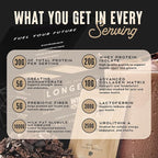 WILD SOCIETY Longevity Shake - Anti Aging Supplement - Protein Powder for Muscle Retention & Recovery, with Whey Isolate, Collagen & Creatine | Cacao Royale, 15 Servings