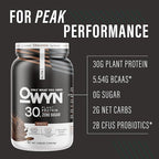 OWYN Only What You Need Pro Elite Chocolate Flavored Protein Powder, 32g Protein, 0g Sugar, 3g Fiber, High Protein, Dairy Free, Gluten Free, Plant Based Protein Powder, 2.9LB