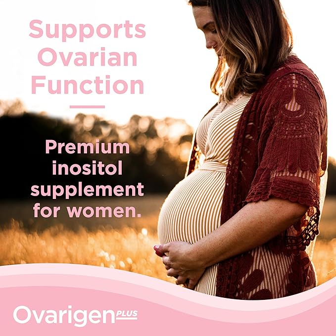 CalmCo Ovarigen Plus Myo-Inositol & D-Chiro Inositol Supplement for Women – 40:1 Powder with Folic Acid, Ashwagandha & Vitamin D3, Fertility Supplements for PCOS, Ovarian Support (30 Sachets)