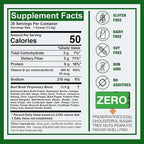 Zammex Bone Broth Plus Superfood Protein Powder (Turmeric Flavor), 8g Hydrolyzed Protein with Vitamin D, for Healthy Skin, Nails, Hair, Joints & Digestion,Non-GMO (30 Servings)