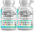 Q Defend Quercetin Supplement with Zinc Vitamin C Vitamin D Elderberry Turmeric Black Pepper Garlic Ginger Sea Moss Lysine Stinging Nettle Reishi Immune Support 60 Capsules Pack of 2 by Clean Nutra