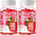 Glucosamine Chondroitin Gummies with MSM & Elderberry Extra Strength - Joint Support, Antioxidant Immune Support Supplement for Adults, Men & Women.120 Strawberry Gummies
