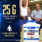 Ronnie Coleman 5lbs Chocolate Whey Isolate Protein Powder | 25g Protein with 75 Servings | German Chocolate Cake Pre Workout Powder for Men & Women, Low Sugar Supplement for Lean Muscle Support