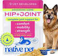 Native Pet Hip & Joint Advanced Care Dog Joint Supplement Powder for Mobility & Movement Support, Joint Supplement for Dogs with HMB, UC-II Collagen, Green Lipped Mussel & Hyaluronic Acid-120 Scoops