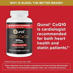 Qunol CoQ10 200mg Softgels, Ultra CoQ10 - Ultra High Absorption Coenzyme Q10 Supplements - Antioxidant Supplement for Vascular and Heart Health & Energy Production - 2 Month Supply - 60 Count