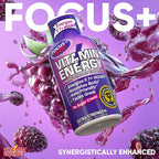 Vitamin Energy Focus+ Extra Strength Energy Shot Berry 10 Pack, 260mg Natural Caffeine, B-Vitamins, CoQ10, Amino Acids, Focus, Productivity & Clarity, Zero Sugar, Gluten-Free, 1.93 fl oz