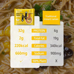 Hethstia Protein Ramen Spicy Curry Flavor, 6-Pack Instant Noodle Soup, 32g Plant-Based Protein, Vegan, Low Fat, Non-GMO, Healthy High Protein Ramen Meal