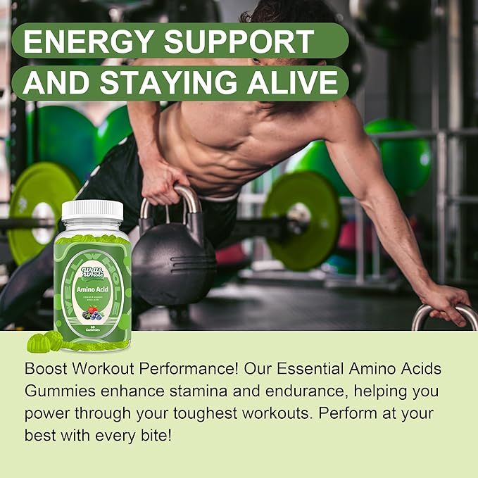 Well&Whole Bcaa Gummies – 9-in-1 EAA Gummies for Women & Men, Energy & Muscle Recovery Support – Amino Acids Supplement, Mixed Berry, 30 Servings