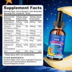 Magnesium Drops for Kids - with L-Theanine Omega-3, Vitamin B6, D3, Zinc - Kids Magnesium Glycinate Liquid for Sleep, Relaxation, Calm & Focus - 2 Fl Oz Raspberry Flavor