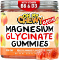 Center-Filled Magnesium Glycinate Gummies 400MG - High Absorption for Kids, Teens & Adults - Supplement for Sleep, Calm & Muscle Relaxation with B6 & D3 - Gluten Free & Vegan Friendly - 120 Count