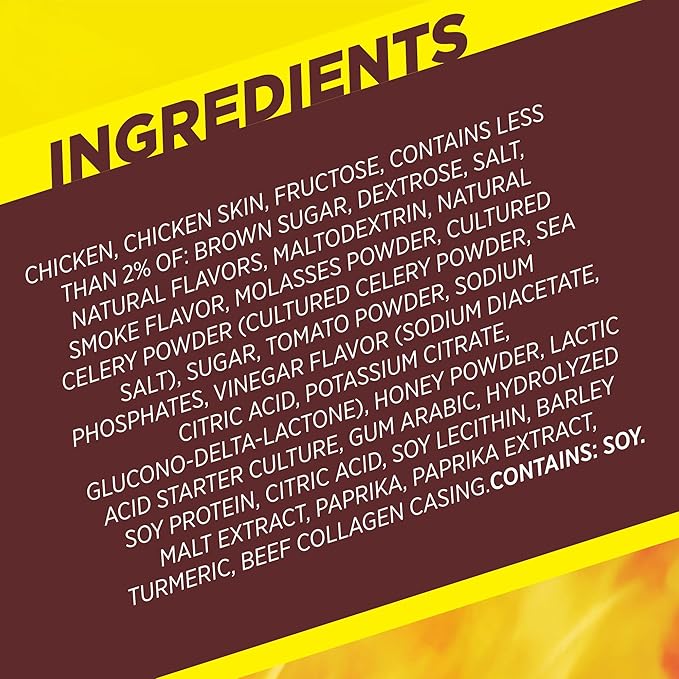 Slim Jim Chicken Sticks, Buffalo Wild Wings Honey BBQ Seasoned, 7g Protein per Serving, Snack Size, Easter Basket Stuffer for Men, 0.28 oz. (14 Count)